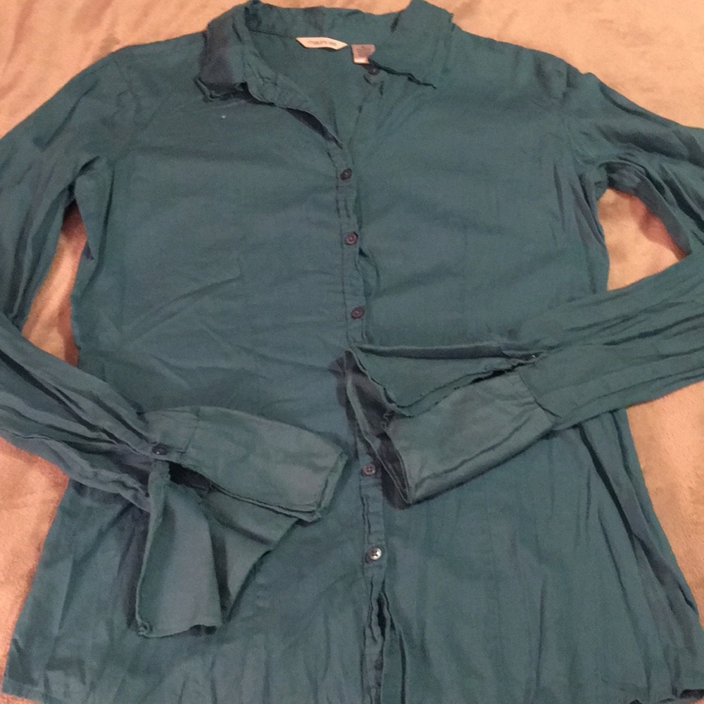 Dark teal button down
